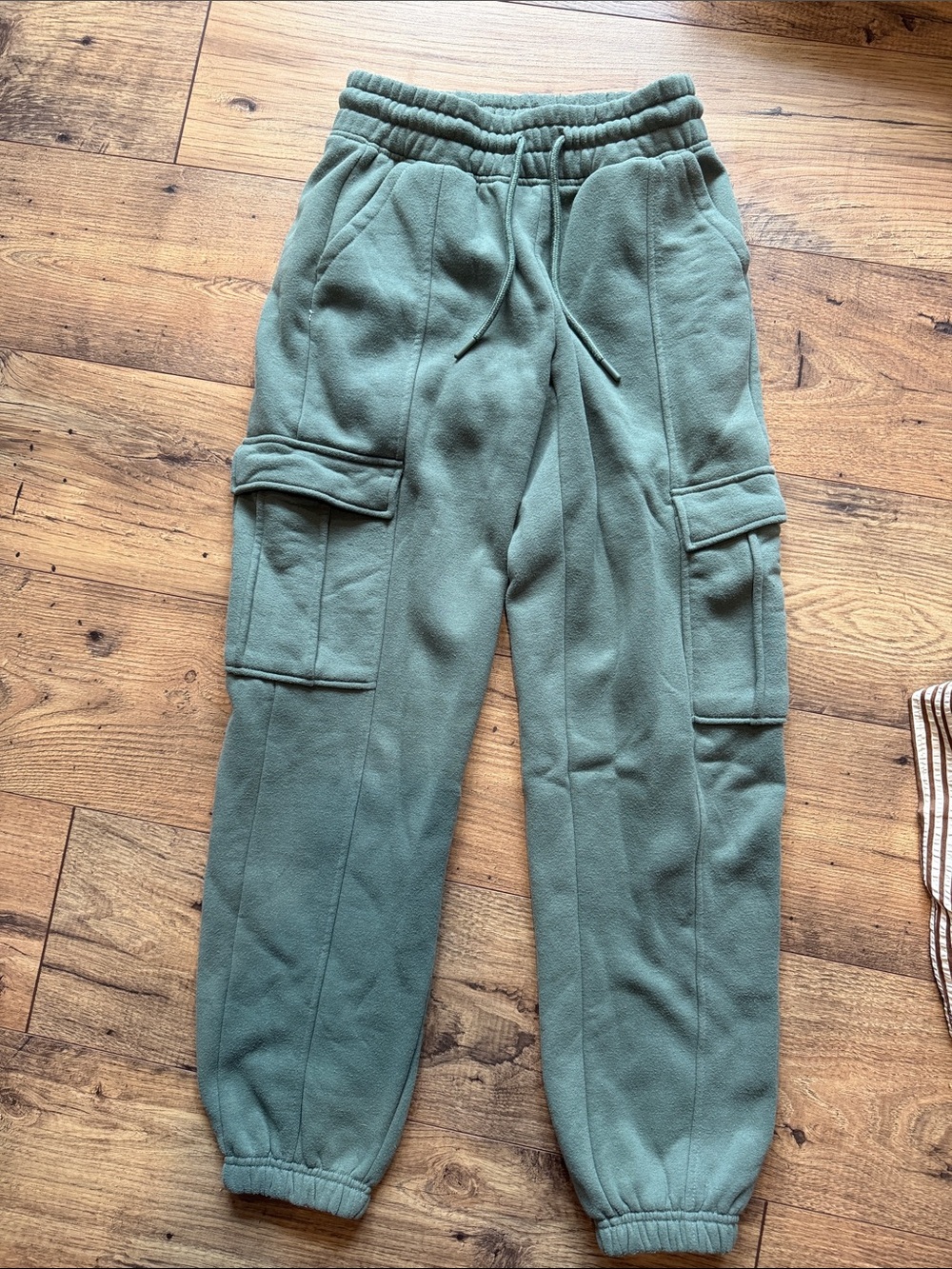 Olive Green Cargo Jogger Pants - Comfortable Pull-On Bottoms